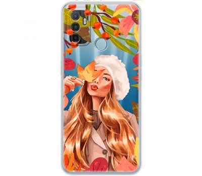 Чохол для Oppo A53 / A32 / A33 MixCase осінь дівчина у біреті