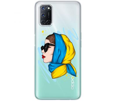 Чохол для Oppo A52 / A72 / A92 MixCase патріотичні дівчина в жовто-синій хустці