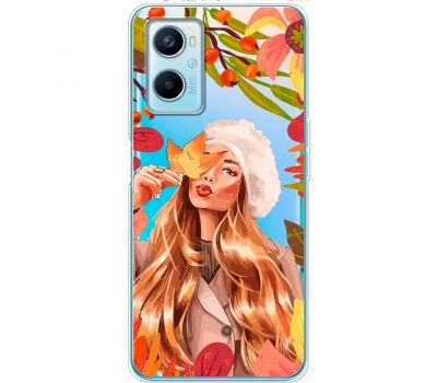 Чохол для Oppo A76 / A96 MixCase осінь дівчина у біреті