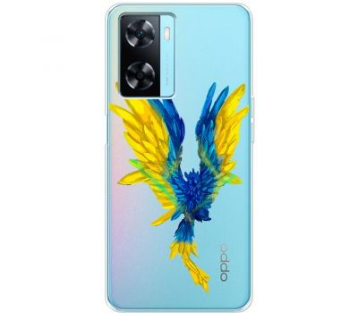 Чохол для Oppo A57s MixCase патріотичні жовто-синій птах