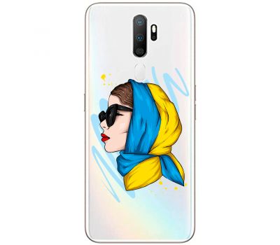 Чохол для Oppo A5 / A9 (2020) MixCase патріотичні дівчина в жовто-синій хустці