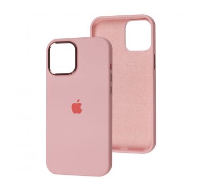 Чохол для iPhone 12 Pro Max New silicone Metal Buttons light pink