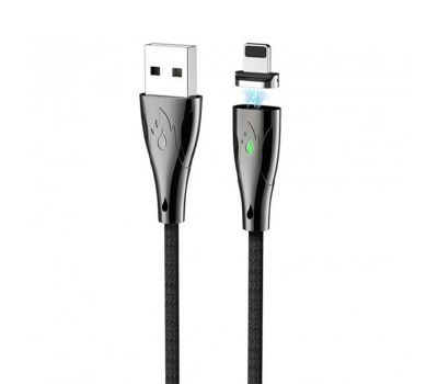Кабель USB Hoco U75 Blaze magnetic Lightning 3A 1.2m чорний