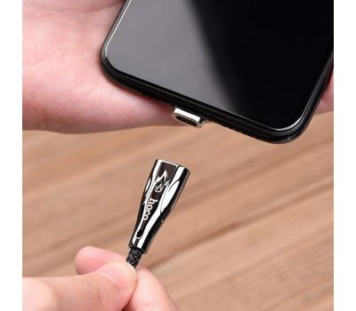 Кабель USB Hoco U75 Blaze magnetic Lightning 3A 1.2m чорний 3279892