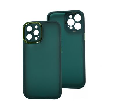 Чохол для iPhone 12 Pro Max Luxury Metal Lens зелений