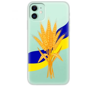 Чохол для iPhone 11 MixCase патріотичні пшениця з України