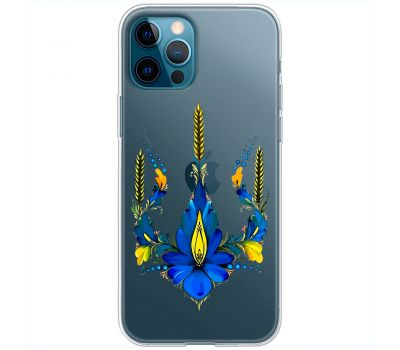 Чохол для iPhone 12 Pro Max MixCase патріотичні тризуб з квітів