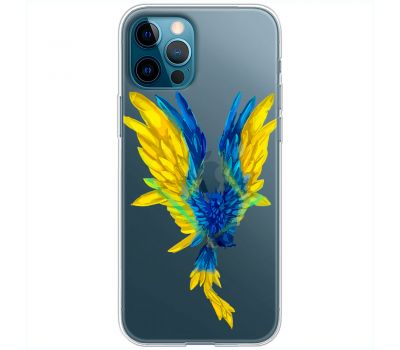 Чохол для iPhone 12 Pro Max MixCase патріотичні жовто-синій птах