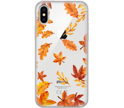 Чохол для iPhone X / Xs MixCase осінь осінні листочки