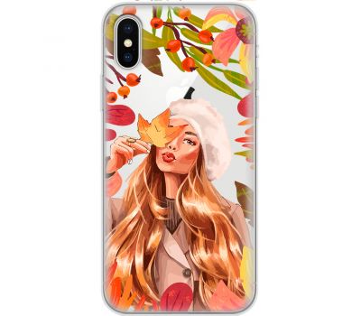 Чохол для iPhone Xs Max MixCase осінь дівчина у біреті