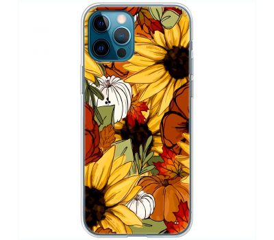 Чохол для iPhone 14 Pro Max MixCase осінь гарбузи і соняшники