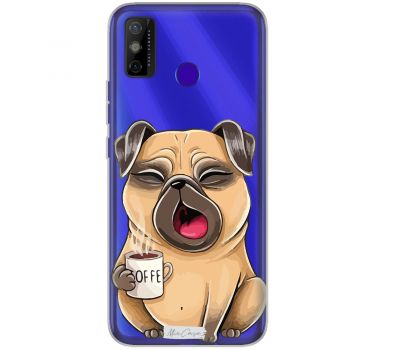 Чохол для Tecno Spark 6 Go MixCase собачка з кавою