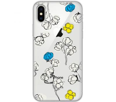 Чохол для iPhone Xs Max MixCase патріотичні квіти бавовни