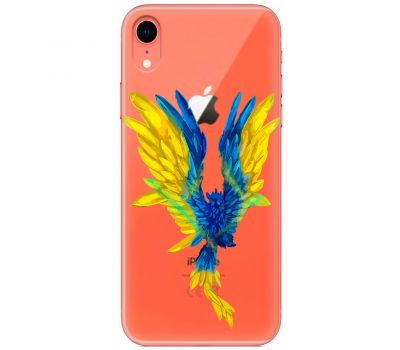 Чохол для iPhone Xr MixCase патріотичні жовто-синій птах