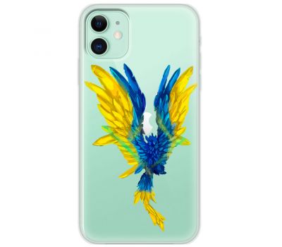 Чохол для iPhone 12 MixCase патріотичні жовто-синій птах