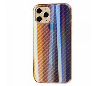 Чохол для iPhone 11 Pro Carbon Gradient Hologram золотистий
