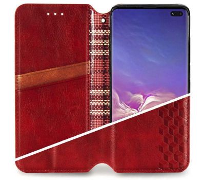 Чохол книжка Samsung Galaxy S21 FE (G990) Getman Cubic червоний 3283549