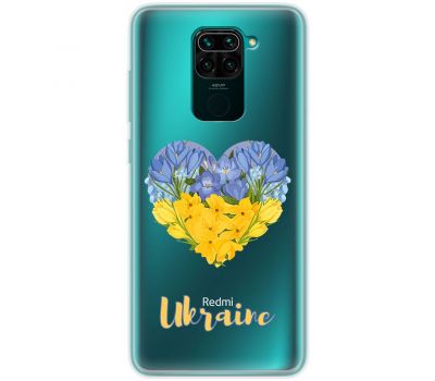 Чохол для Xiaomi Redmi Note 9 MixCase патріотичні серце з квітами