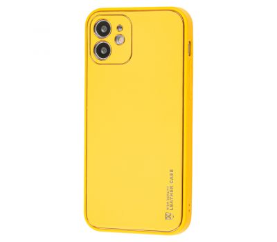 Чохол для iPhone 12 Leather Xshield yellow