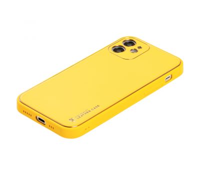 Чохол для iPhone 12 Leather Xshield yellow 3284543