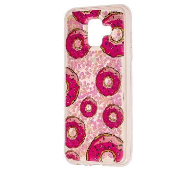 Чохол для Samsung Galaxy A6 2018 (A600) Блиск вода рожевий "пончик"