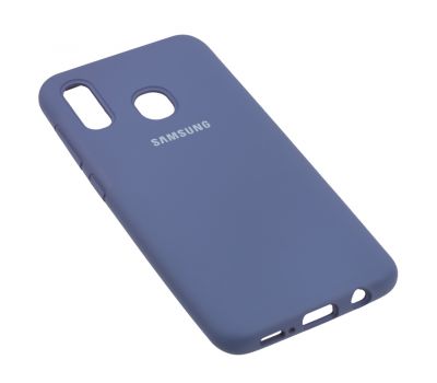 Чохол для Samsung Galaxy A20/A30 Silicone Full лавандовий-сірий 3287264