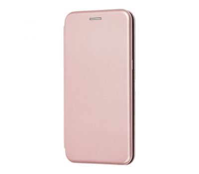 Чохол книжка Premium для Samsung Galaxy A8+ 2018 (A730) рожево-золотистий