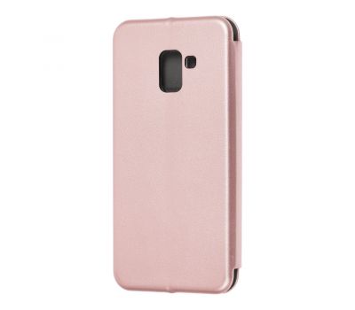 Чохол книжка Premium для Samsung Galaxy A8+ 2018 (A730) рожево-золотистий 3289853