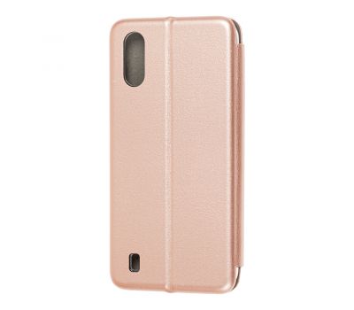 Чохол книжка Premium для Samsung Galaxy A01 (A015) рожево-золотистий 3289648