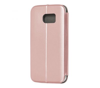 Чохол книжка Premium для Samsung Galaxy S6 Edge (G925) рожево-золотистий 3289944