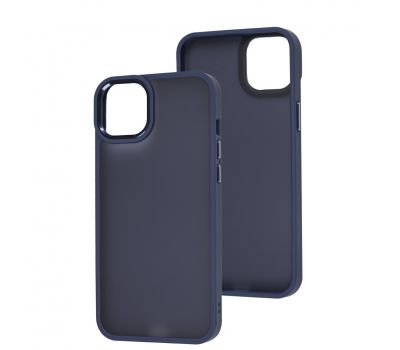 Чохол для iPhone 14 Plus Metal Bezel темно-синій