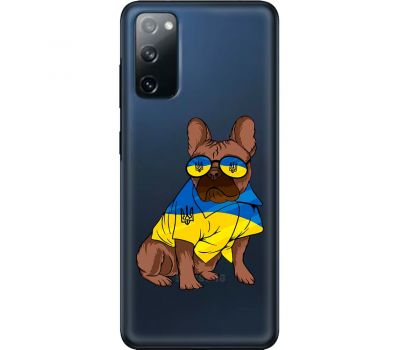 Чохол для Samsung Galaxy S20 (G980) MixCase патріотичні мопс в жовто-синіх кол