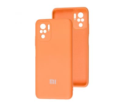 Чохол для Xiaomi Redmi Note 10/10S Lime silicon з мікрофіброю оранжевий (orange)