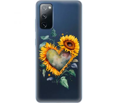 Чохол для Samsung Galaxy S20 (G980) MixCase осінь соняшник з серцем