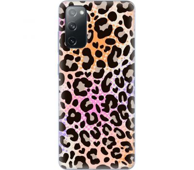 Чохол для Samsung Galaxy S20 (G980) MixCase Леопард рожево-жовтогарячий