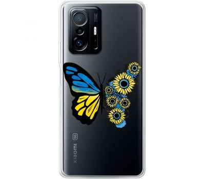 Чохол для Xiaomi 11T / 11T Pro MixCase патріотичні жовто-синій метелик