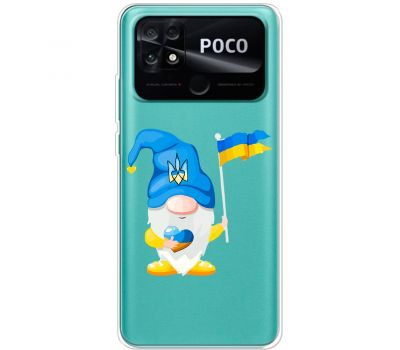 Чохол для Xiaomi Poco С40 MixCase патріотичні гномік з Україною