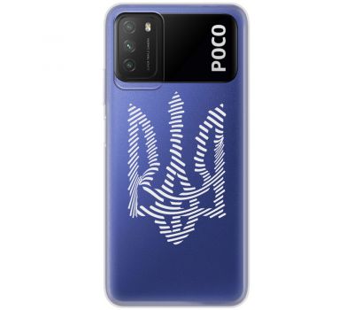 Чохол для Xiaomi Poco M3 MixCase патріотичні білий тризуб