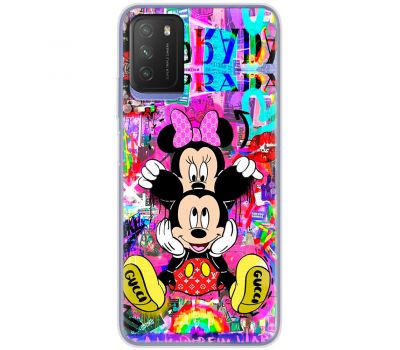 Чохол для Xiaomi Poco M3 MixCase графіті Mickey and Minnie mouse