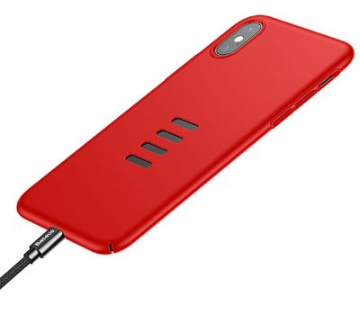 Чохол для iPhone X / Xs Baseus Little Tail Case червоний + чорний 3294612