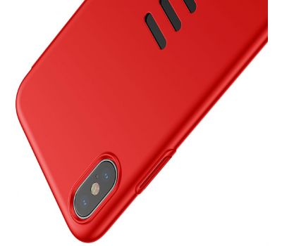 Чохол для iPhone X / Xs Baseus Little Tail Case червоний + чорний 3294614