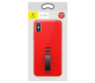 Чохол для iPhone X / Xs Baseus Little Tail Case червоний + чорний 3294616