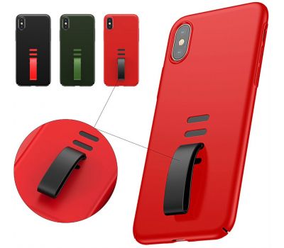 Чохол для iPhone X / Xs Baseus Little Tail Case червоний + чорний 3294617