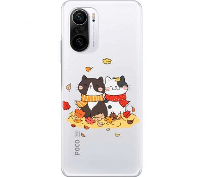 Чохол для Xiaomi Poco F3 MixCase осінь котяча осінь