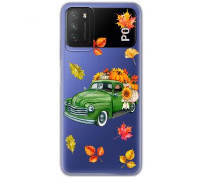 Чохол для Xiaomi Poco M3 MixCase осінь авто з гарбузами