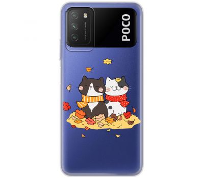 Чохол для Xiaomi Poco M3 MixCase осінь котяча осінь