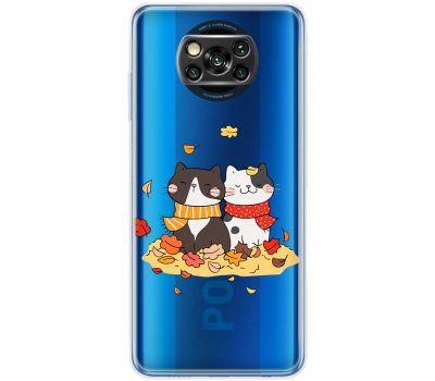 Чохол для Xiaomi Poco X3 / X3 Pro MixCase осінь котяча осінь