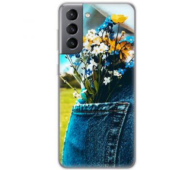 Чохол для Samsung Galaxy S21 FE (G990) MixCase патріотичні квіти України