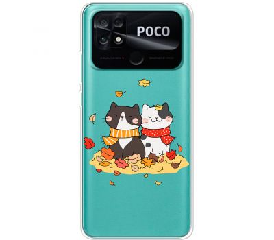 Чохол для Xiaomi Poco С40 MixCase осінь котяча осінь