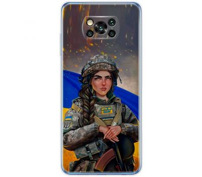 Чохол для Xiaomi Poco X3 / X3 Pro MixCase патріотичні дівчина воин